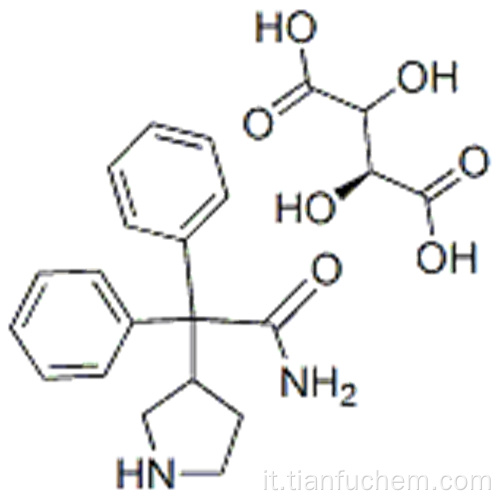 3- (S) - (+) - (1-carbamoil-1,1-difenilmetil) pirroloidina-L - (+) - tartaro CAS 134002-26-9